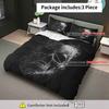 Duvet Cover Set Halloween Smoke Dark Horror Theme Halloween Bedding Set Perfect for Bedroom Living Room Photography Decoration.