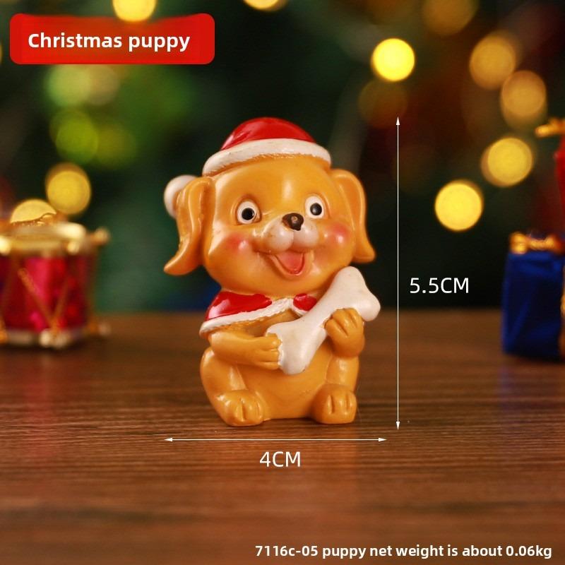Creative Christmas Family Resin Decorative Piece - Cartoon Dolls for Children's Room Desktop Christmas Santa Christmas Decoration Item