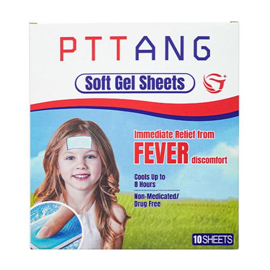 

10 Sheets Cooling Gel Patches for Fever Relief Long-Lasting 8 Hours Non-Medicated Fever Comfort Patch for Kids Adults Breathable Fast 1 Set