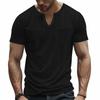 Summer New Men's Loose Breathable Casual V-Neck Quick-Drying Versatile Short Sleeve T-Shirt