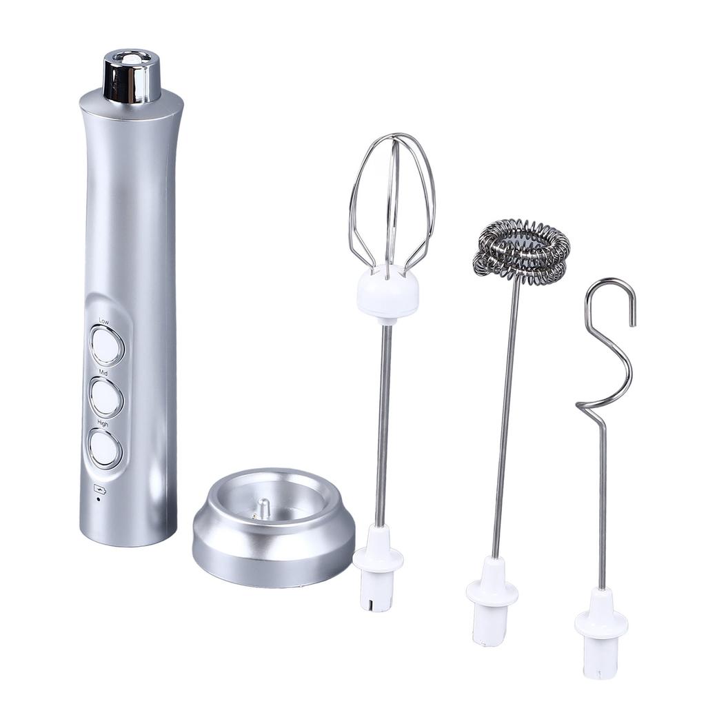 Handheld Milk Frother Foam Maker Powerful High Speed Rotation USB Rechargeable Whisk Drink Mixer