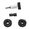 Radnaben-Aufbereitungs-Kit Wasserdichtes Radbolzen- und Radnaben-Reiniger-Kit mit Doppelkopfabapter für Bohrmaschine 1 Zoll Angetriebener Schraubenschlüssel