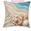 1/4pcs Coastal Beach Throw Pillow Covers with Starfish Seashell Sailboat Nautical Summer Ocean Home Decor Cushion cover
