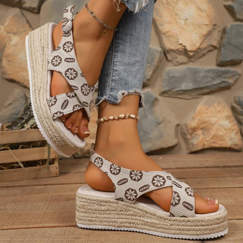 Fashion 2025 Hot Sale Ladies Shoes Open Toe Women's Sandals Fashion Color Matching Casual Summer Plus Size Light Wedge Sandals Zapatos