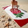 Ultra-Soft Beach Towel with England Rugby Theme,Ideal for Pool - Camping, Diving - Perfect Travel Essential, Vibrant Beach Towel.