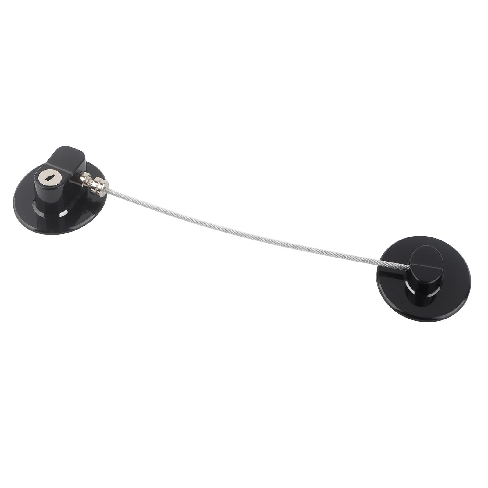 

Замок для холодильника Комбинированный дизайн Прочный металл АБС Многофункциональный замок для морозильной камеры для шкафа Окна Двери FQ3 Черный