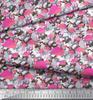 Soimoi Japan Crepe Satin Fabric Camouflage Texture & Flamingo Bird Printed Craft Fabric by the Metre 42 Inch