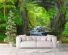 Wasserfall Wald Tapete Moderner Stil Wandbild Wohnzimmer Schlafzimmer 3D Tapete Heimdekor