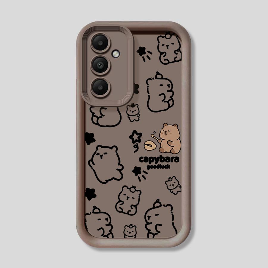 Soft TPU Phone Case for Samsung Galaxy A32 A31 A52 A22 A23 A54 A21s A53 A34 A73 A25 A26 A24 Cute Capybara