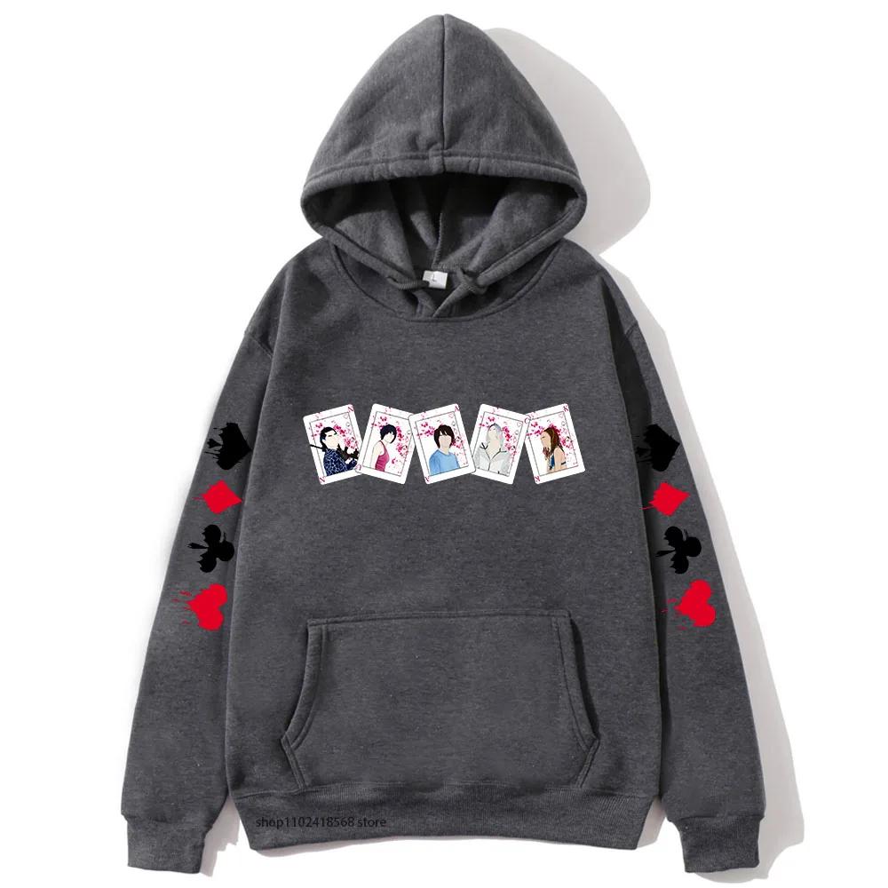 Alice In Borderland Hoodies for Men Women Characters Cards Sweatshirt Y2k Sudadera Male Clothing Streetwear