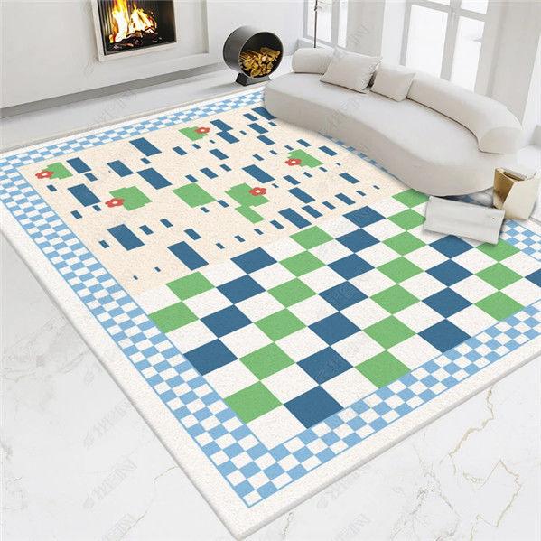 Modern Simple Chessboard Living Room Rugs Flower Girl Carpets Home Decoration Bedroom Carpet Large Area Carpets For Living Room