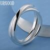 925 Sterling Silver Double Circle 85mm Bangle Fashion Wedding Jewelry