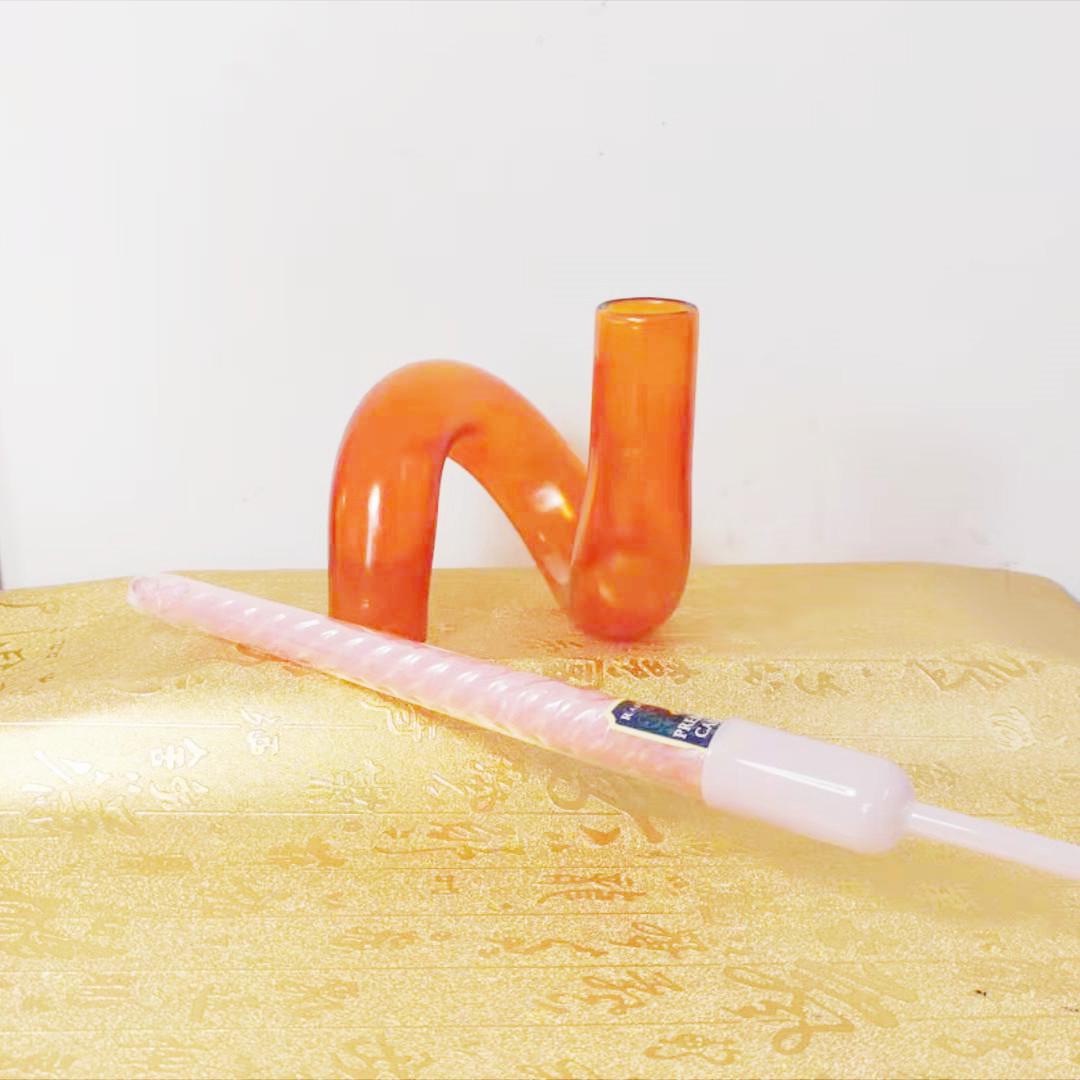 

Стеклянная ваза особой формы — креативный скандинавский гидропонный декор для гостиной и ресторана оранжевый