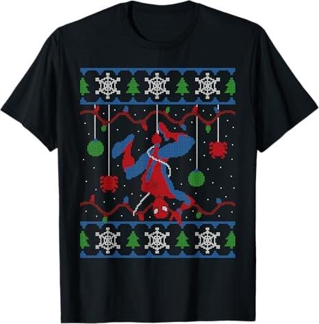 SpiderUnisex Upside Down Ugly Christmas TShirt Unisex S
