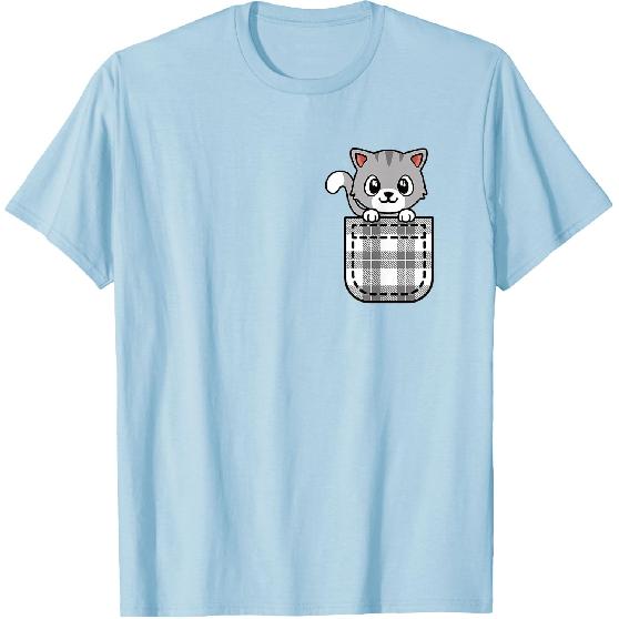 Funny Cat Pocket Kitten Lover Men Women Kids T-Shirt