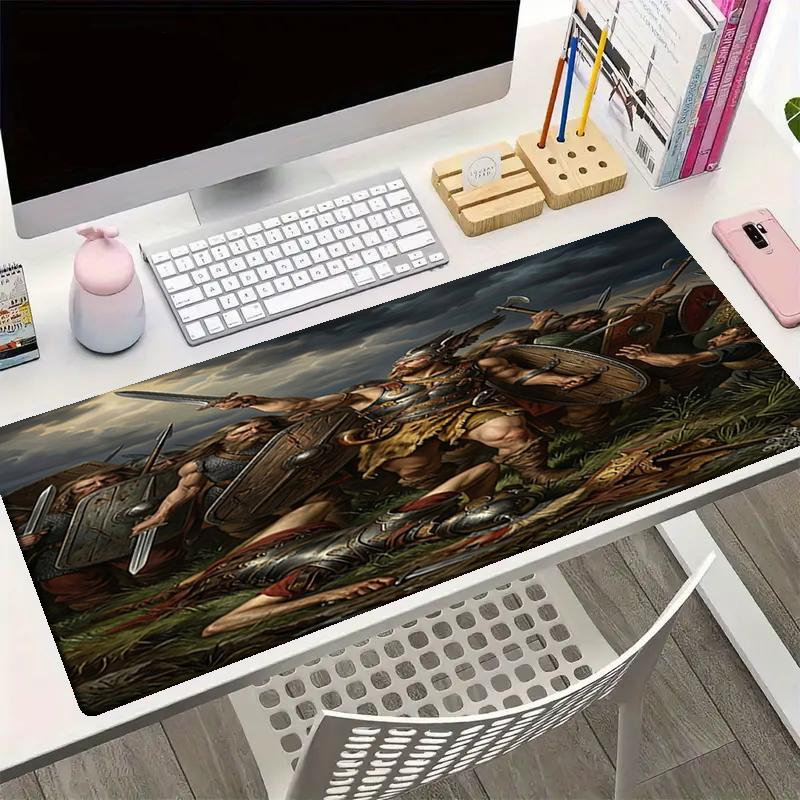 Heroes of Gaul Theme Mouse Pad, Non Slip Rubber Base, Multifunctional Office & Home Decor, Perfect for Workspace Personalization.
