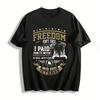 Freiheits-Veteranen-Thema Grafik Lässiges T-Shirt Reines Baumwoll-T-Shirt
