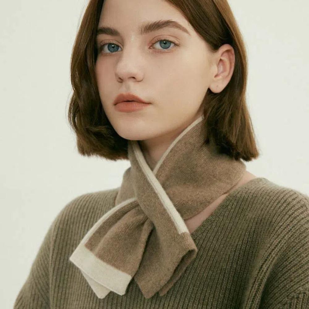 Bufandas Double-sided Neck Wraps Warm Patchwork Color Muffler Gifts Cross Knitted Scarf  Spring