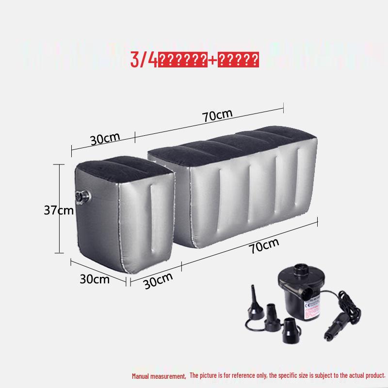 Inflatable Car Bed and Footrest for Rear Seat Use In Sedans and SUVs