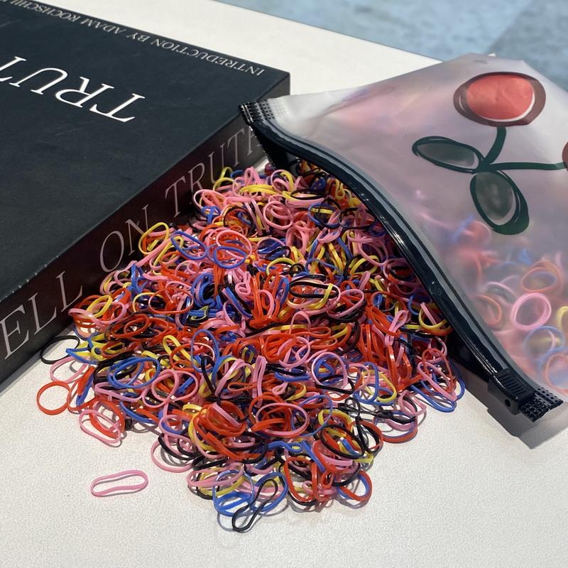 2000pcs/lot Small Disposable Transparent Hair Ties For Kid Girls Elastic Rubber Bands For Bracelets Baby Mini Hair Rope Headband