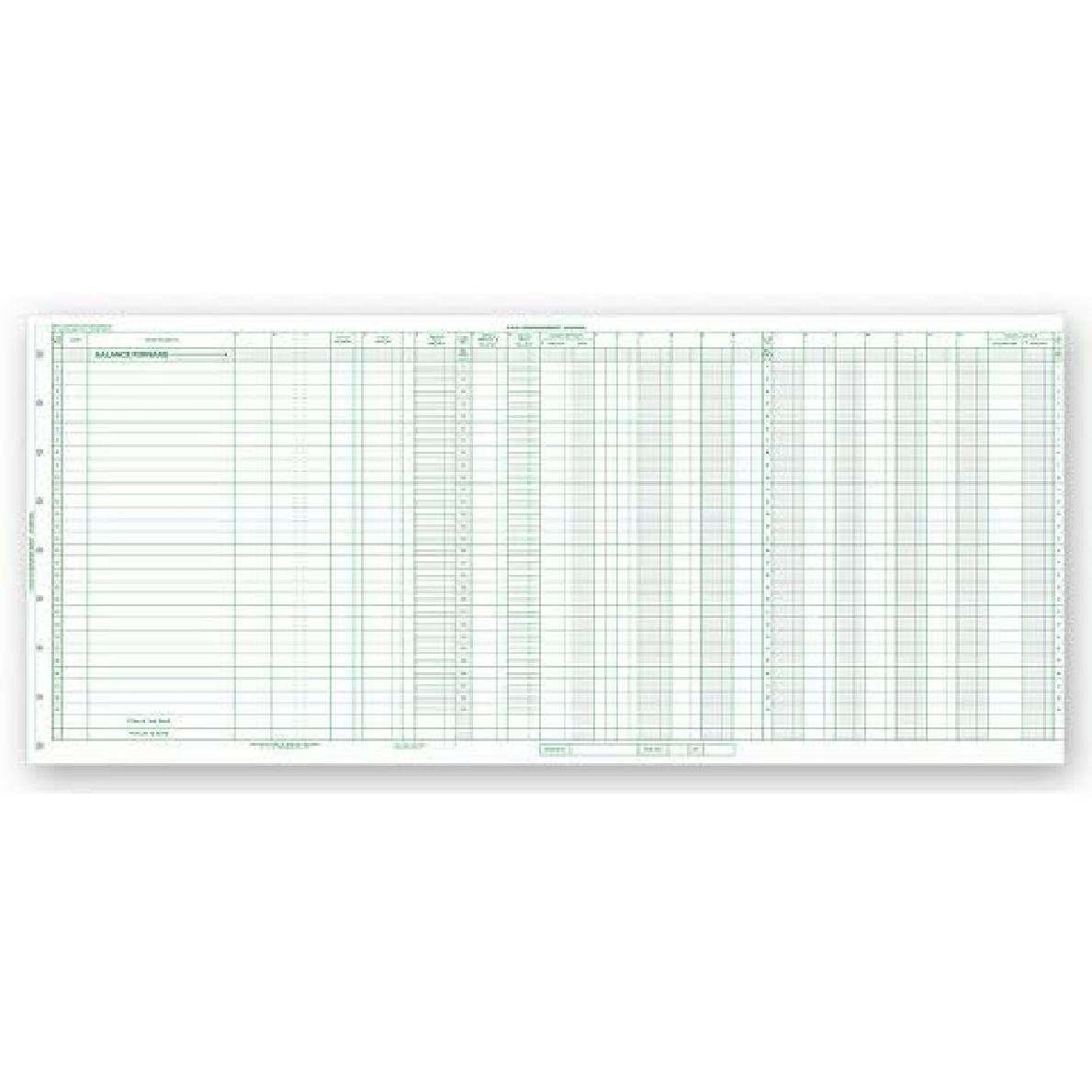 Журнал общих расходов ABC, Бухгалтерские ведомости, 25 3/8 X 11 - 15 листов