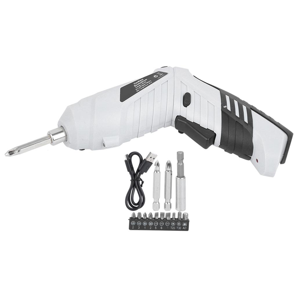 Cordless Electric Screwdriver Drill Kit LithiumIon Rechargeable Screw LED Home