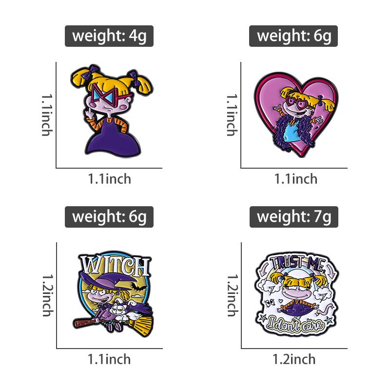 Magical Girl Enamel Pins Custom TRUST ME I Don't Care Brooches Lapel Badges Clothes Funny Jewelry Gift for Kids Friends