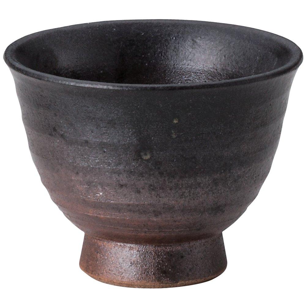 Yamashita Crafts Bizen Black High Sencha Tea 15026180 Teacup, Ceramic, 9×7cm, Glaze, Base, Cup,