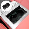 for BYD Tang L 2025 Center Console Cup Holder Storage Box Anti-Slip Shock-Absorbing Traying Accessories TPE BLACK