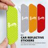 For Mustang Car Wheel Eyebrow Stickers Reflective Protective Stickers Night Anti-collision Strip Spoiler Shelby GT 350 500 Cobra