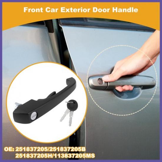 Front Car Exterior Door Handle No.251837205 For VW Vanagon 80-91 Black Metal