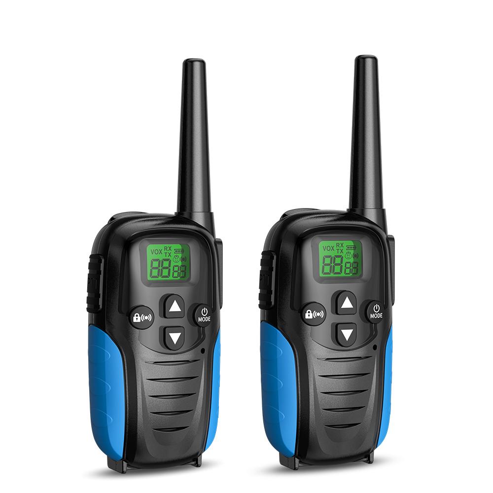 2PCS Talkie-Walkie Enfant Portable Extérieur Radio Bidirectionnelle Enfant Récepteur 6KM Talkie-Walkie Radio Comunicador Jouets Pour Garçons Filles bleu