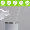 6/25 Stück Plastikstrohhalm-Set mit Reinigungsbürste 11,85 Zoll lang BPA-frei Klare Trinkhalme für Smoothies Tee Saft Milchshakes