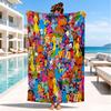 Colorful Sesame Muppets Together Beach Towel, Super Soft Microfiber, Perfect Gift for Her/Him, Birthday, for Pool, Beach, Travel, Decor Beach Party