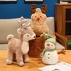 Christmas Snowman & Reindeer Plush Toy Decorative Arrangement - Perfect Children's Gift