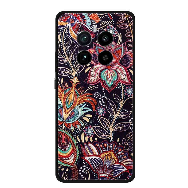 3D Emboss Case For Realme 12 4G Phone Case Realme12 Black Silicone Soft Coque For Realme 13 5G 12 Pro Plus Back Cover Case Funda