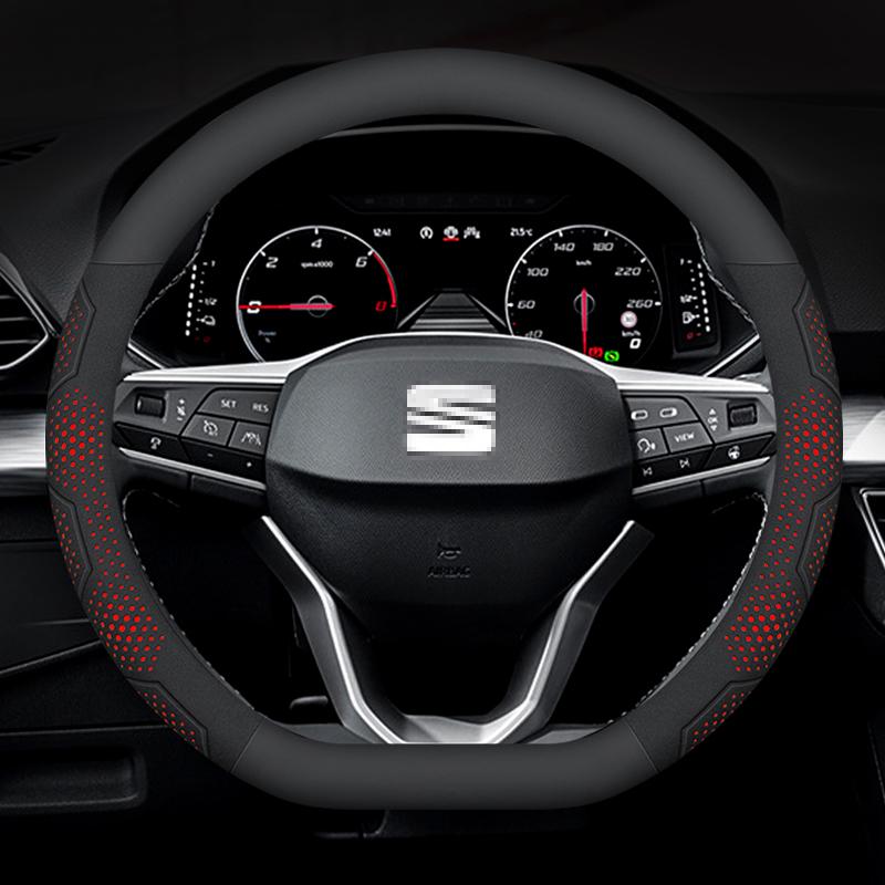 Pro SEAT Leon Ibiza FR 2 Ateca Arona Exeo Arosa Tarraco Mii Potah volantu auta z uhlíkových vláken a semišové kůže Autopříslušenství