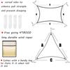 Sun Shade Sail 6m/5m/4M/3m/2M Triangle Rectangle UV Block Sunshade Cloth Canopy for Yard Deck Patio Backyard Lawn Garden Outdoor