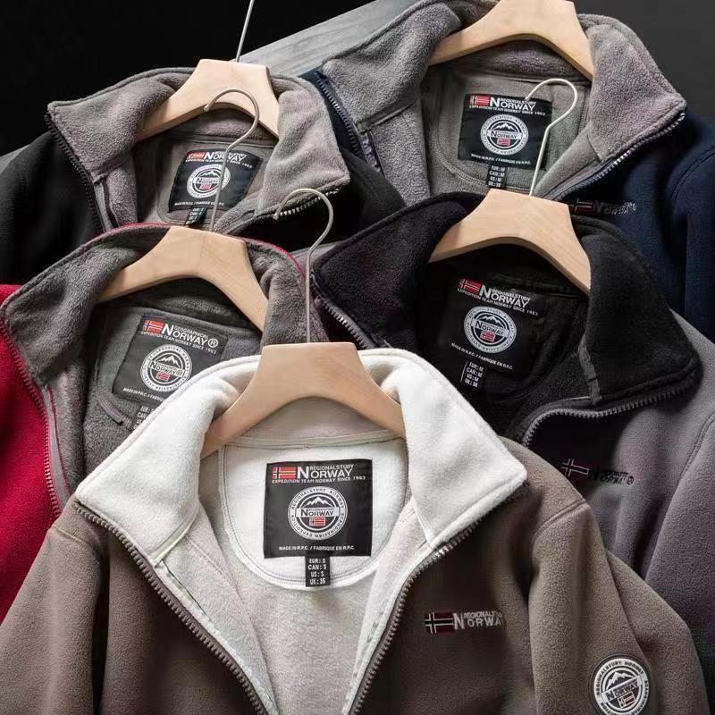 Norwegen-Bereit: Übergröße Herbst/Winter Fleecejacke für Outdoor-Kälteschutz