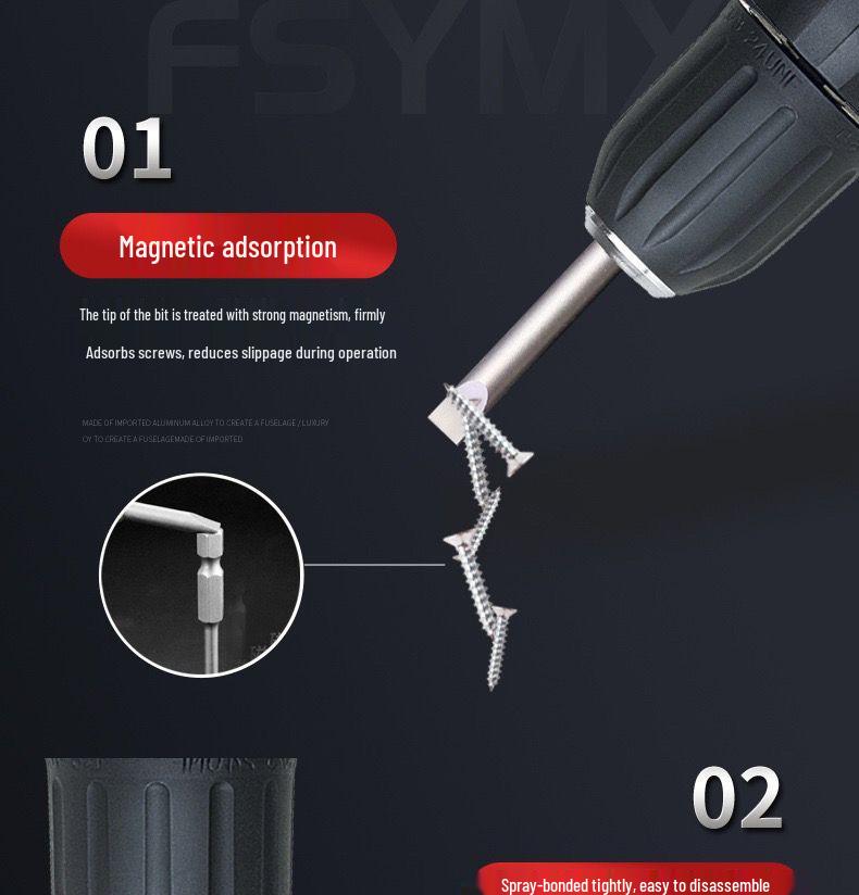 Japan S2 Steel Magnetic Slotted Flat Head Electric Screwdriver Bit