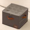 Folding 16 Grids Shoe Storage Box Oxford Cloth Clothes Storage Box Cabinet Drawer Organizer  Closet