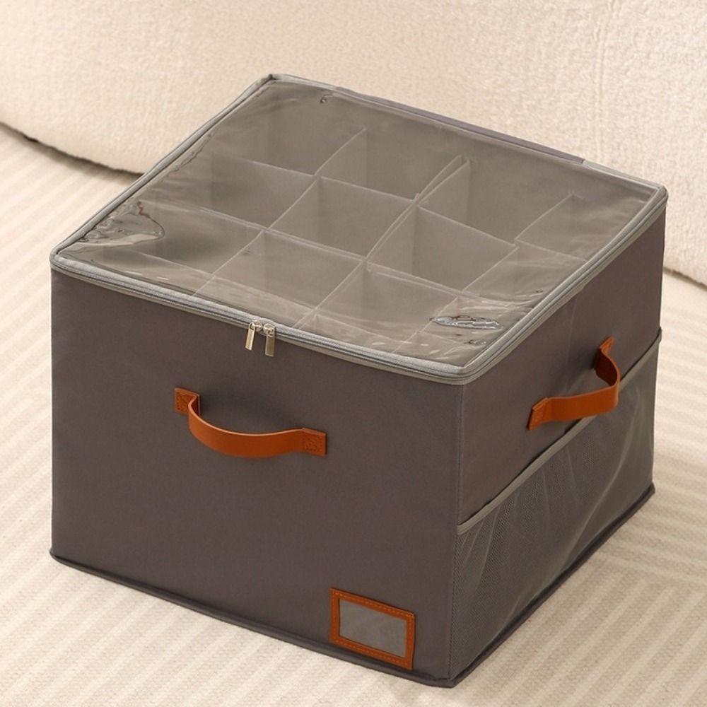 Folding 16 Grids Shoe Storage Box Oxford Cloth Clothes Storage Box Cabinet Drawer Organizer Closet