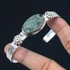 Natural Kambaba Jasper Gemstone Bangle Adjustable 925 Sterling Silver For Girls