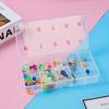Translucent 10-Grid Nail Art Storage Box for 500 Pieces