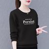 Korean Style Women's Plus Size Sweatshirt, 2023 Loose Fit, Printed Long Sleeve Round Neck Top, Slimming Mom's Clothing.