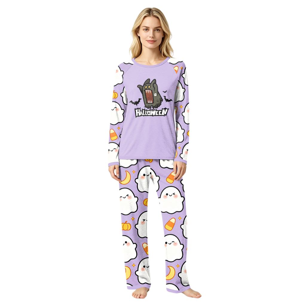 Halloween Family Matching Pajama Set with Patchwork Print for Women, Men and Kids