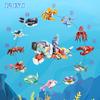 12 in 1 Pre Filled Marine Organism Building Block Set-12 Pcs Mini Building Blocks Toys, STEM Building Blocks Toys