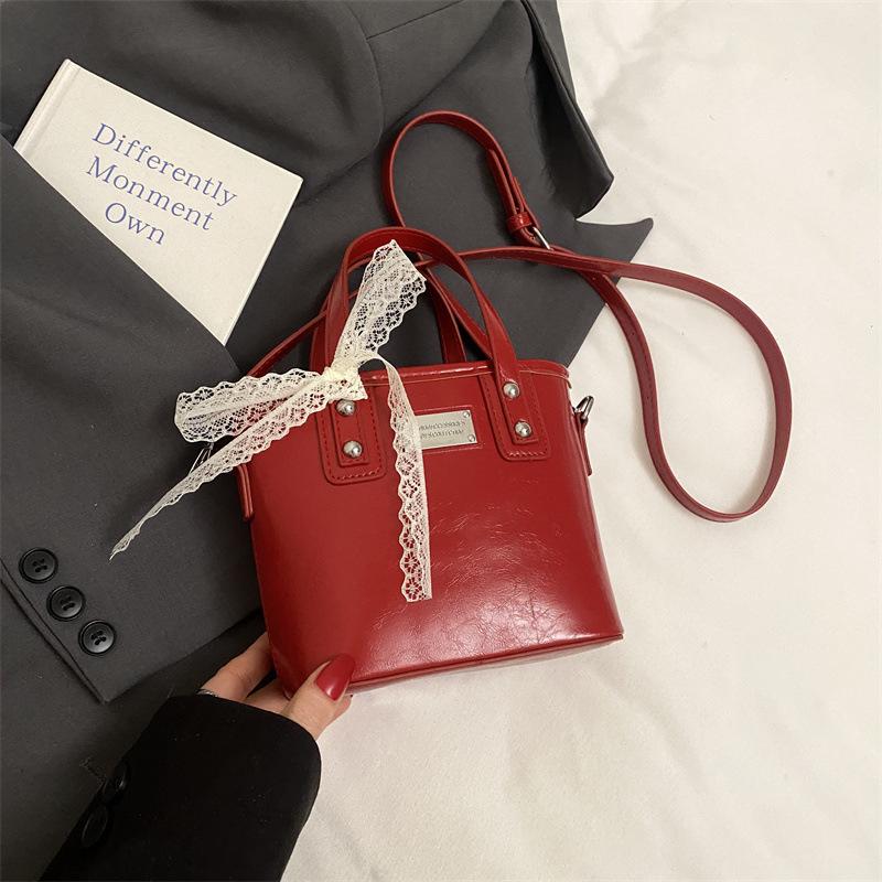 2025 summer high-end exquisite handbag bag women's shoulder messenger bag fashionable versatile bucket bag