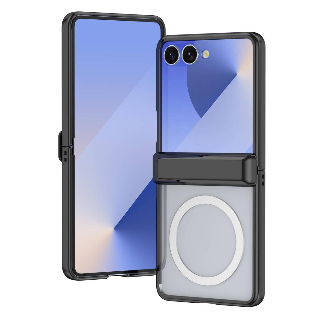 For Samsung Galaxy Z Flip 7/6/5/4/3 Magnetic Case with Screen Protector, Slim Hinge Protection, Hard Shockproof Anti-Scratch