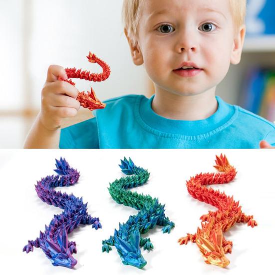 

4/6 шт., 3D-принтер, фигурка дракона, подвижные суставы, игрушка-игрушка Loong, шарнирная модель, украшение для рабочего стола, дети 4pcs